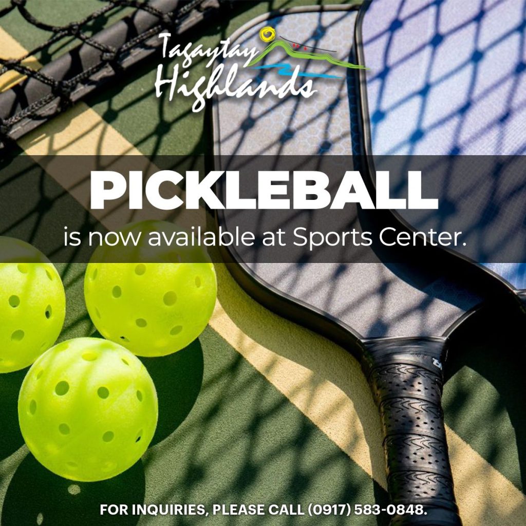 Pickleball The official website of Tagaytay Highlands